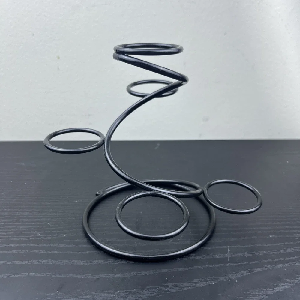 Black Metal Orb Display Stand 5 Holder Rack 6